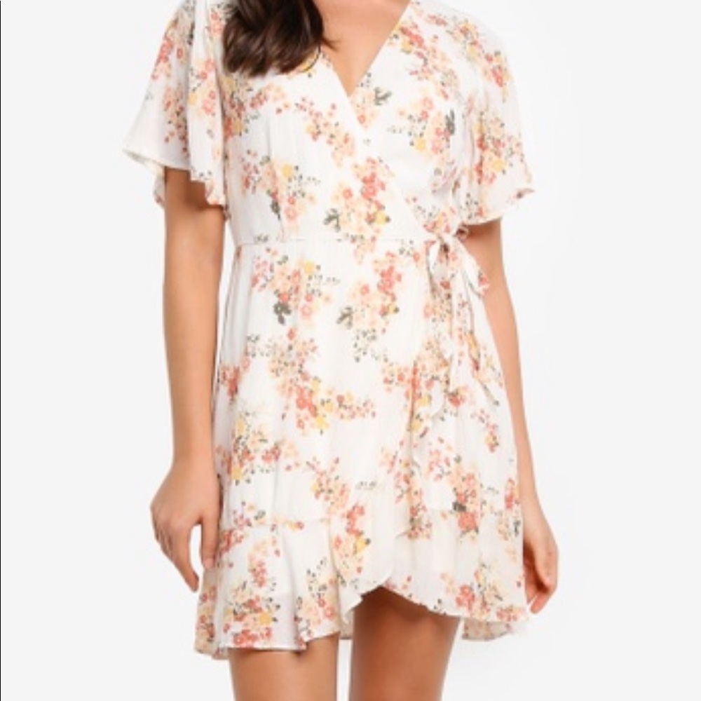 Abercrombie white floral dress